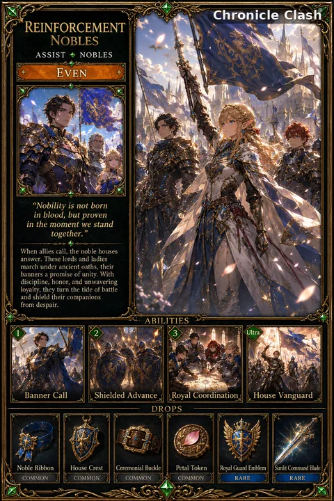 Chronicle Clash card art: Reinforcement Nobles (Card)