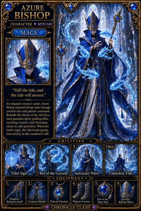 Azure Bishop, Chronicle Clash character artwork