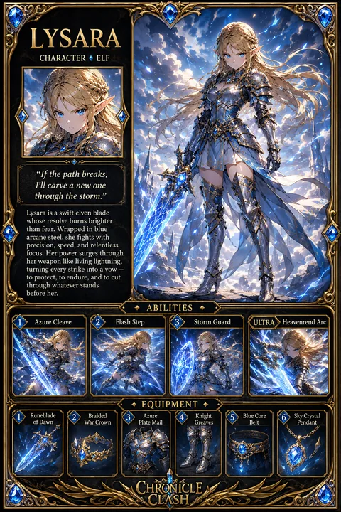 Lysara, Chronicle Clash character artwork