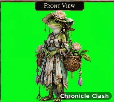 Chronicle Clash artwork: Character Crownfen Marsh Lotus Keeper Front